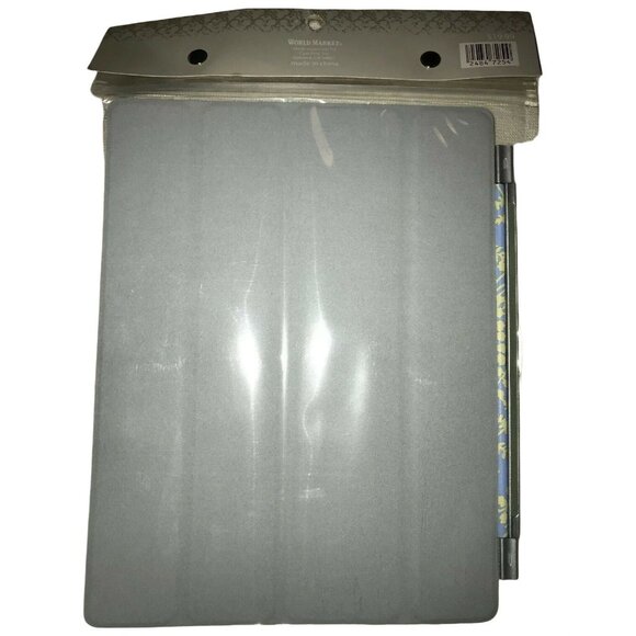 Cost Plus World Market Ipad Cover Blue Yellow Magnetic Floral Fits 9.45 x 7.67 - Picture 2 of 3